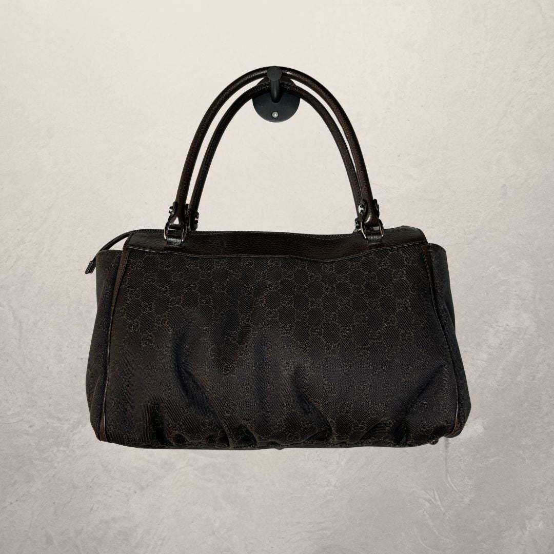 Gucci bruine Abbey-handtas met monogram - van Romae Studios