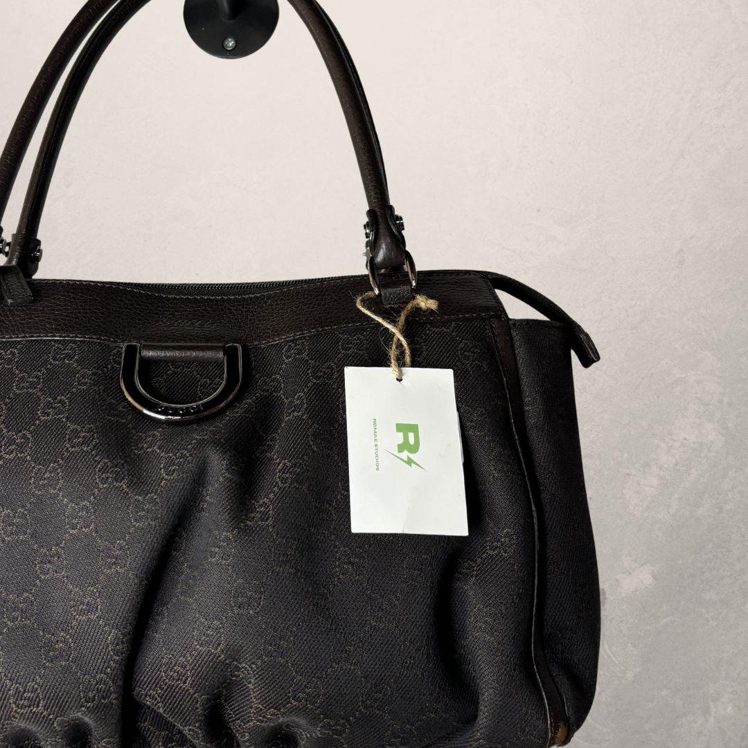 Gucci bruine Abbey-handtas met monogram - van Romae Studios