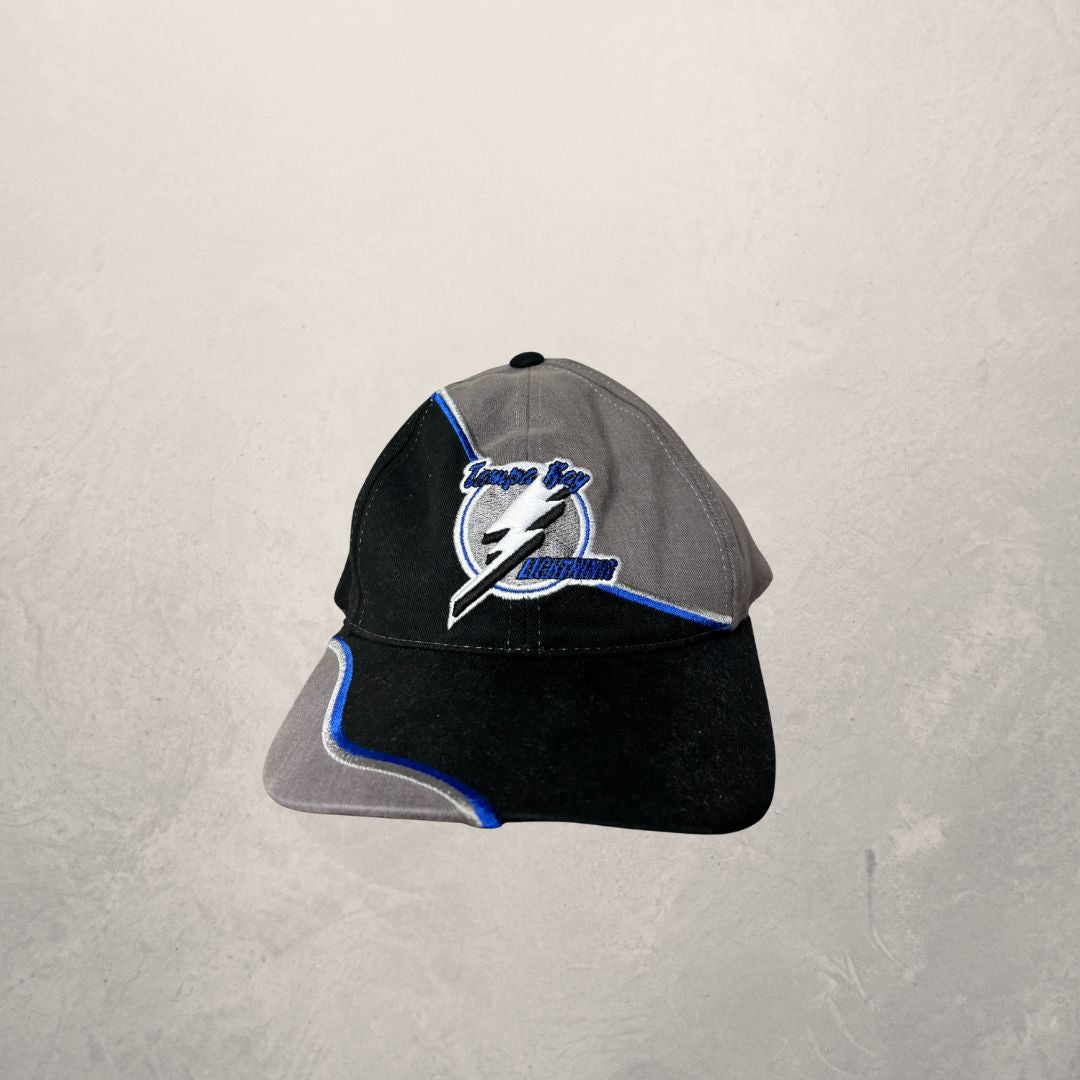 Vintage Tampa Bay NHL zwarte pet OS