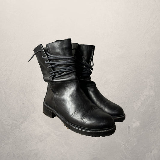 Vintage zwarte leren laarzen 38