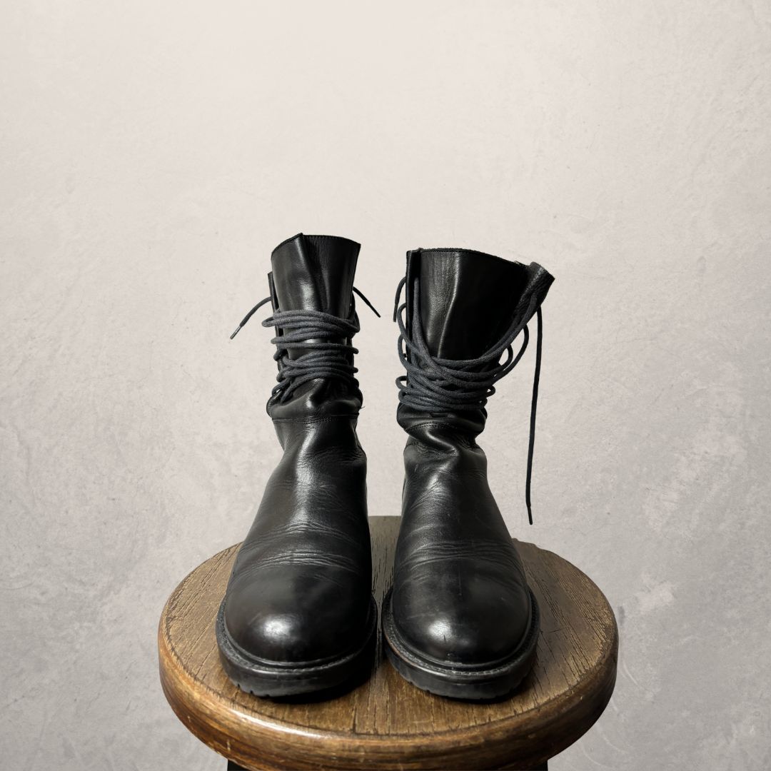 Vintage zwarte leren laarzen 38