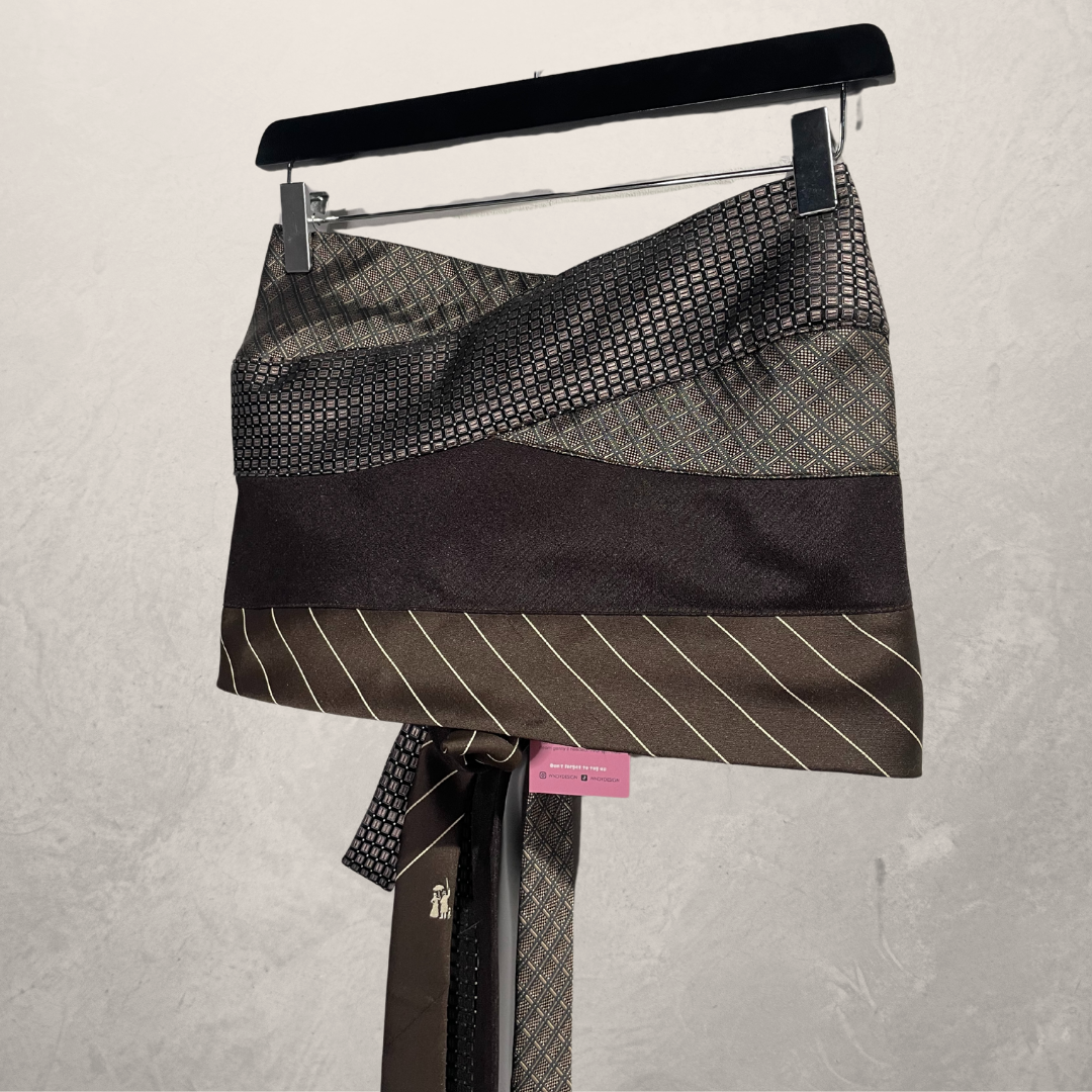 Vintage brown Bandeau tie top OS- By WNDYdesign