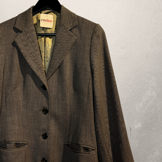 Vintage brown blazer dress M