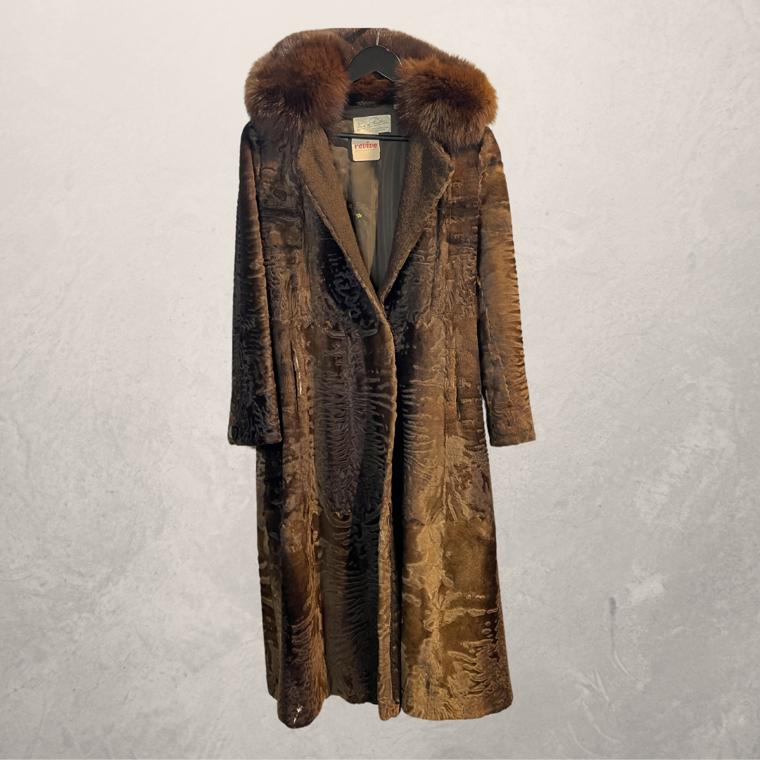 Vintage bruine bontjas S