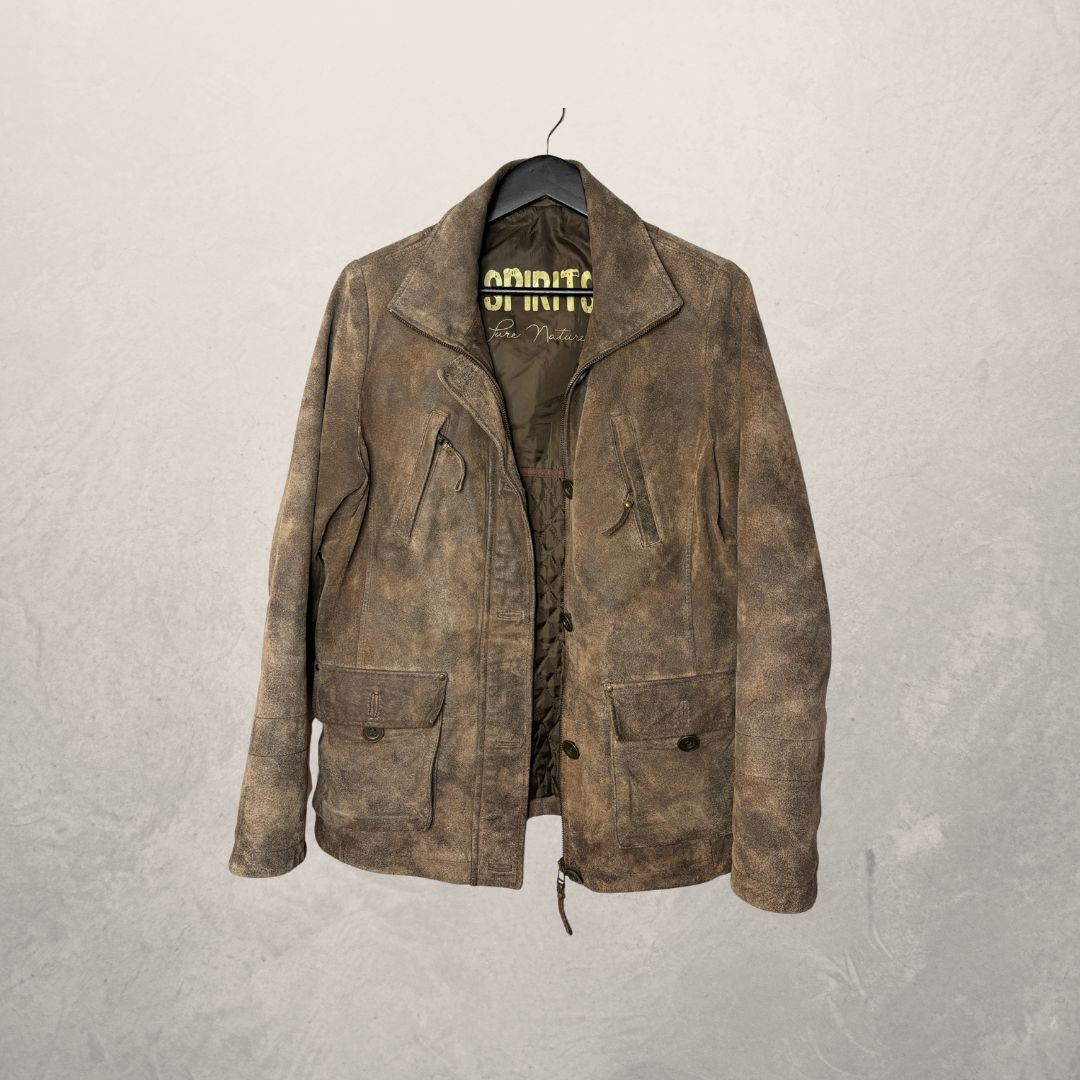 Vintage brown leather jacket S/M