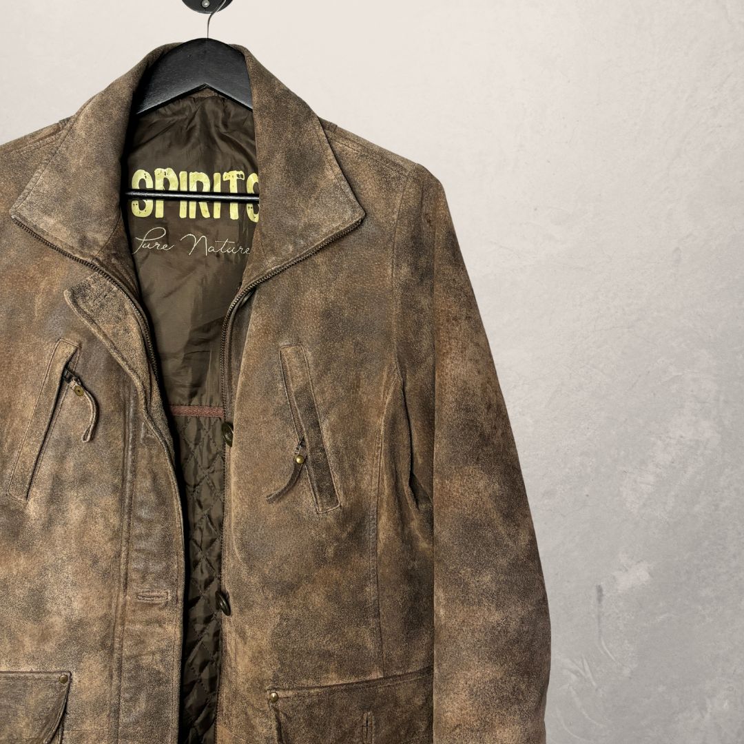 Vintage brown leather jacket S/M