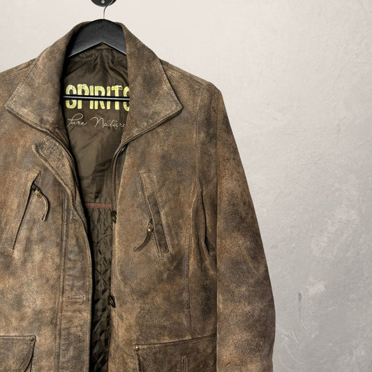 Vintage brown leather jacket S/M