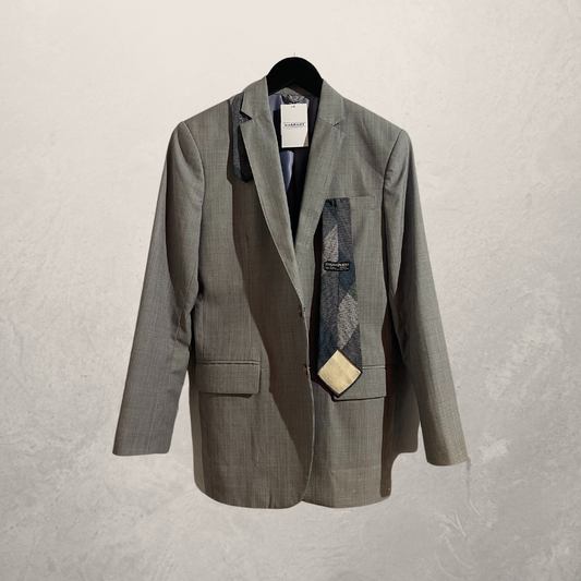 Vintage grey YSL tied up fitted blazer M- by @M.a.r.r.art