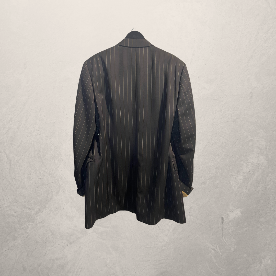 Vintage grey stripe laced blazer L- by Ma.r.r.art