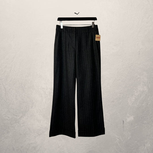 Vintage grijze wollen broek M