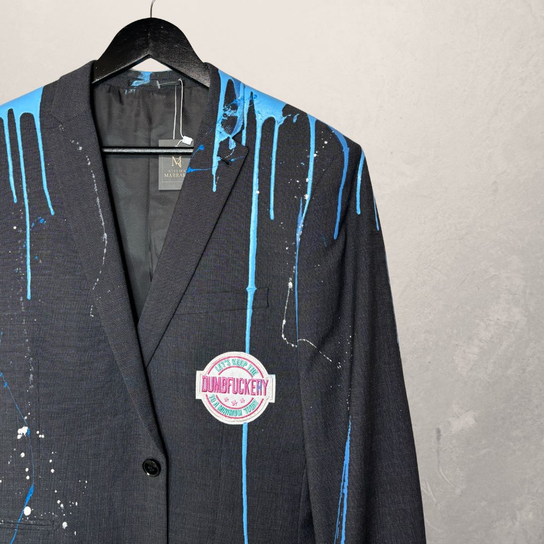 Vintage "not your milkmaid" grijs geverfde blazer - van MARRART