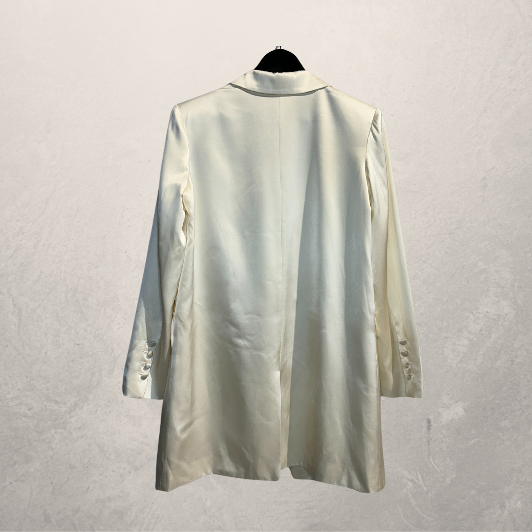 Vintage off-white silk blazer S