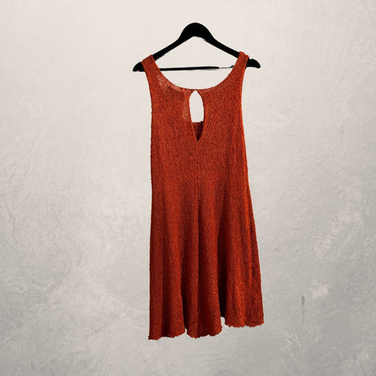 Vintage orange knit dress L