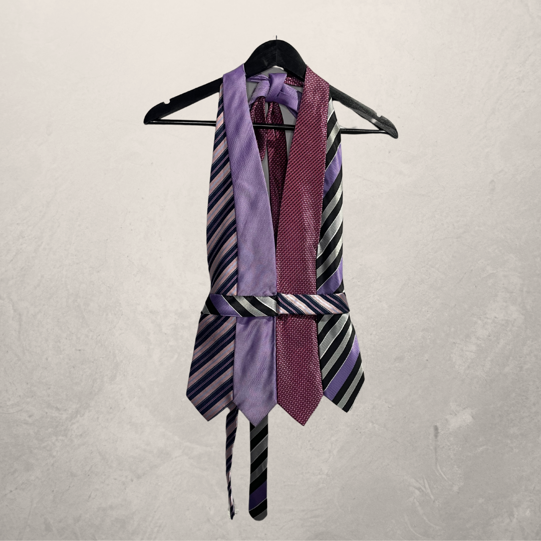 Vintage purple Halter tie top OS- By WNDYdesign