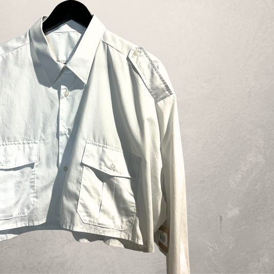 Vintage wit cropped shirt M
