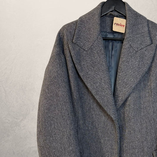 & Other Stories grey wool blend coat 38