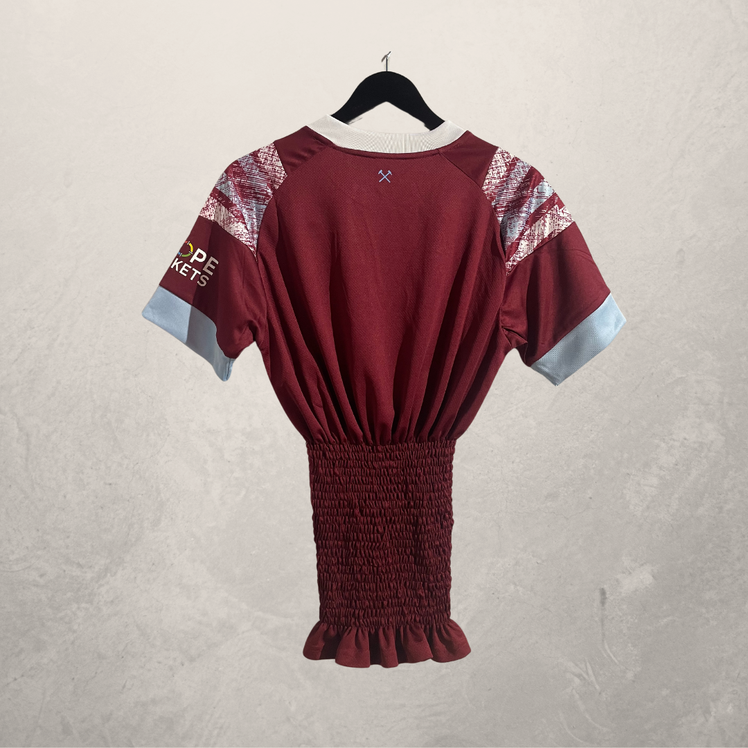 Westham burgundy rouched jersey OS- by @Home_is_a_Runway