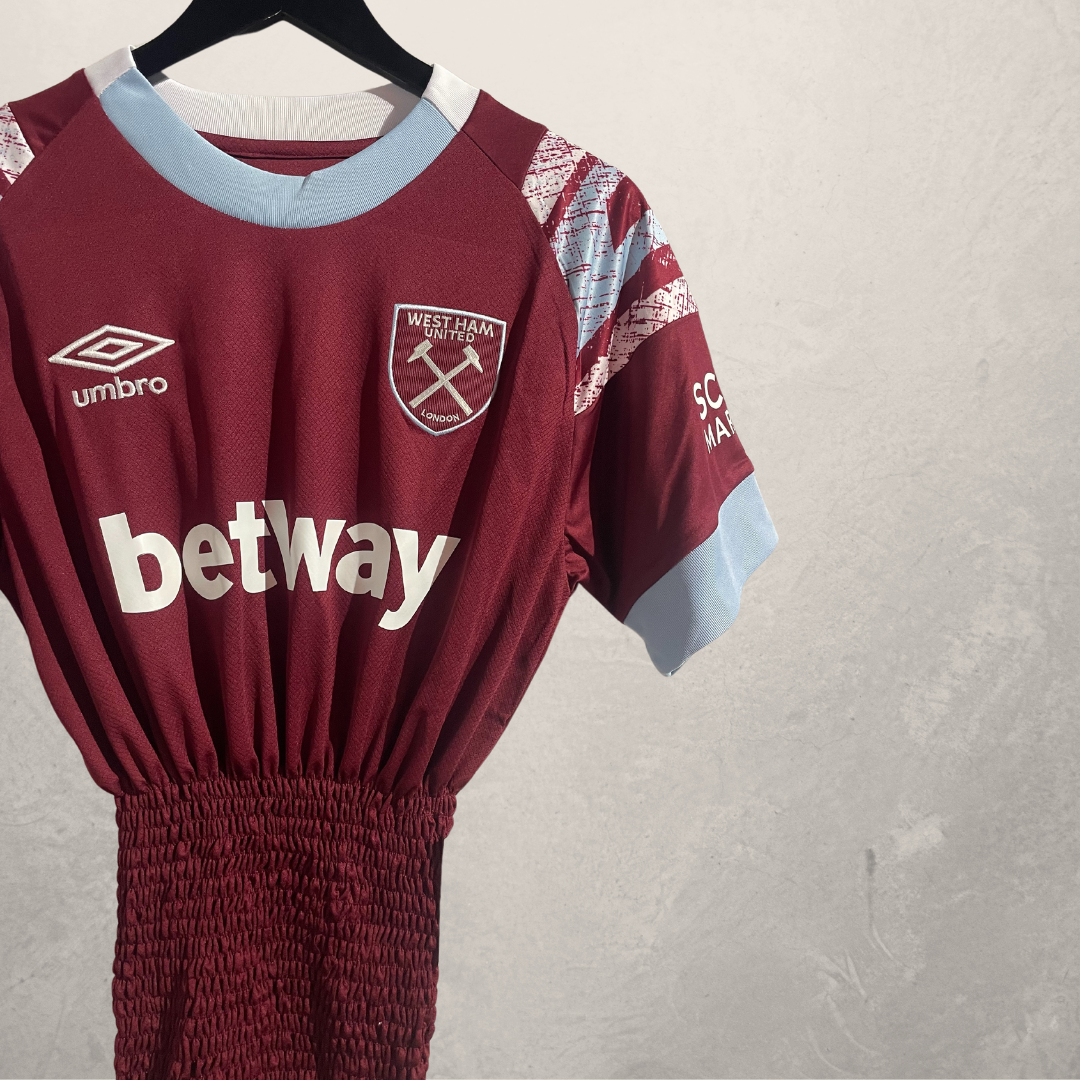 Westham burgundy rouched jersey OS- by @Home_is_a_Runway