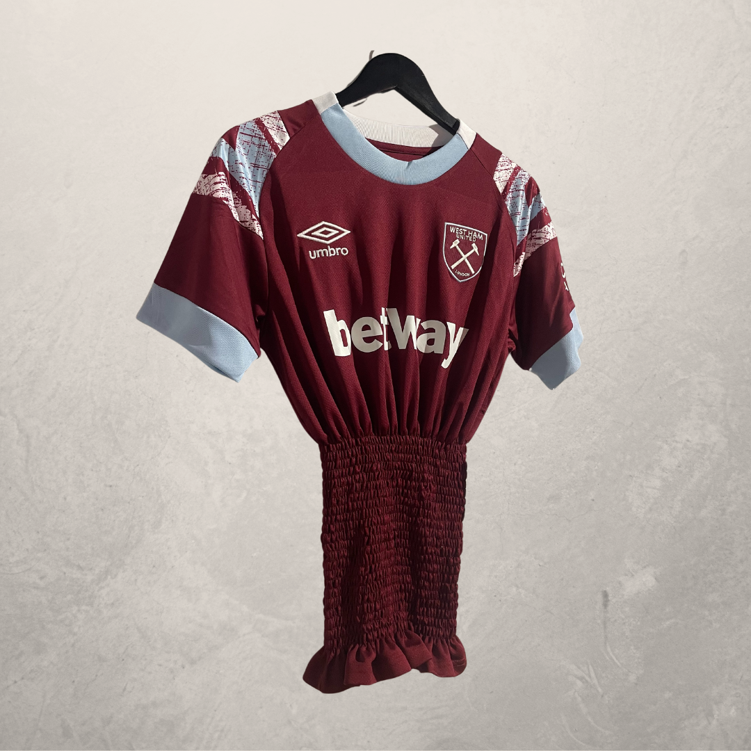 Westham burgundy rouched jersey OS- by @Home_is_a_Runway