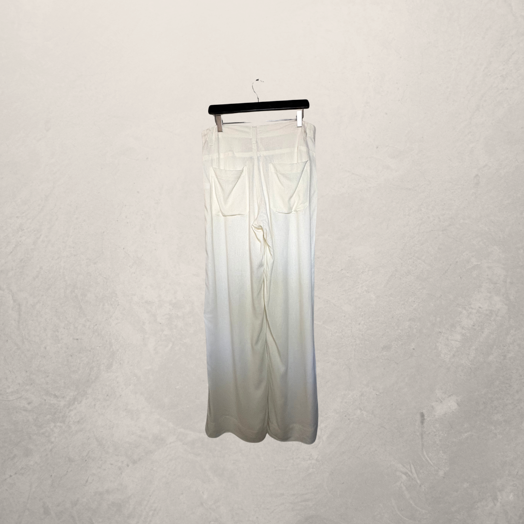White linen mix Chloe pants L- by SESE
