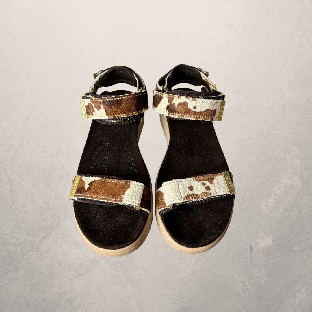 Woden brown cow sandals 37