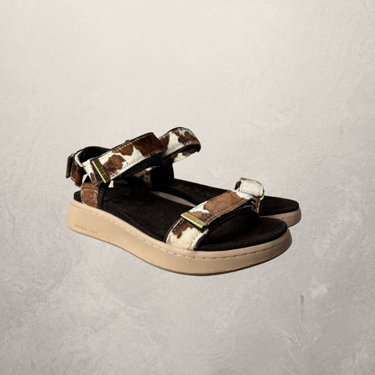 Woden brown cow sandals 37