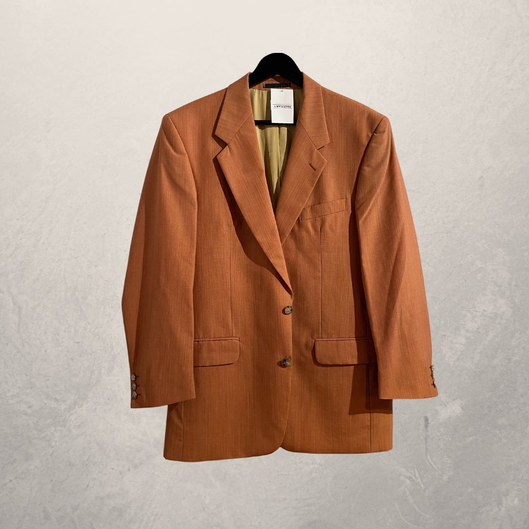 YSL orange face painted blazer M/L- By @M.a.r.r.art