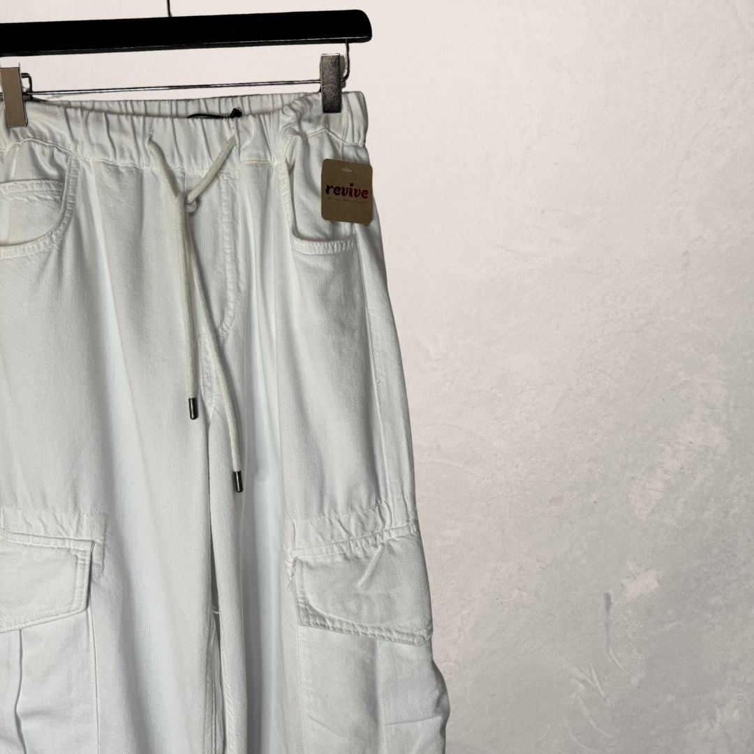 Yaya white cargo pants XS/S