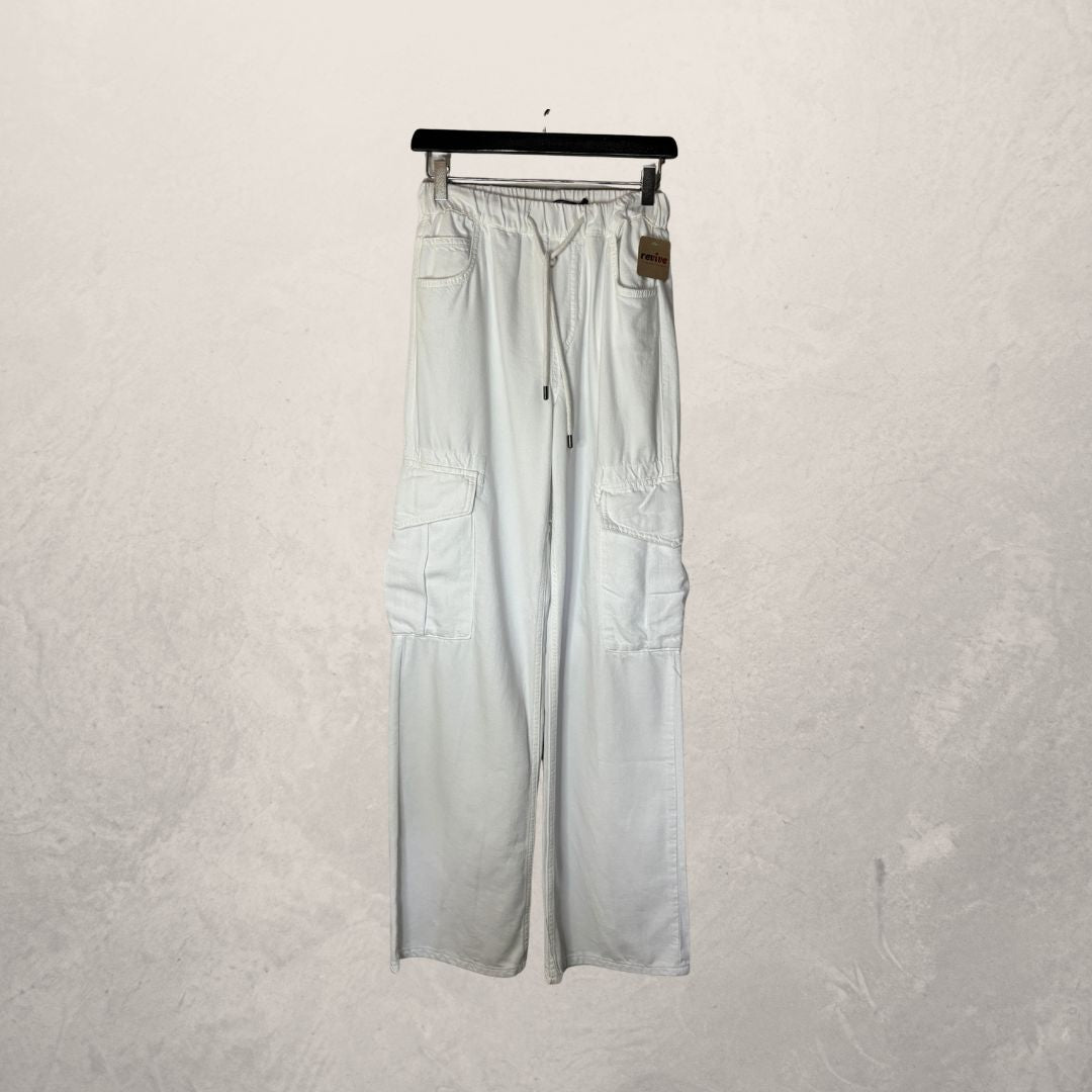 Yaya white cargo pants XS/S