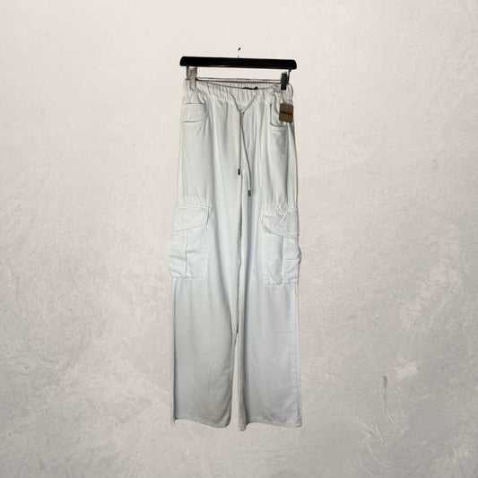Yaya white cargo pants XS/S
