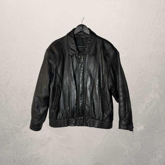 Yves Saint Laurent black leather jacket S/M
