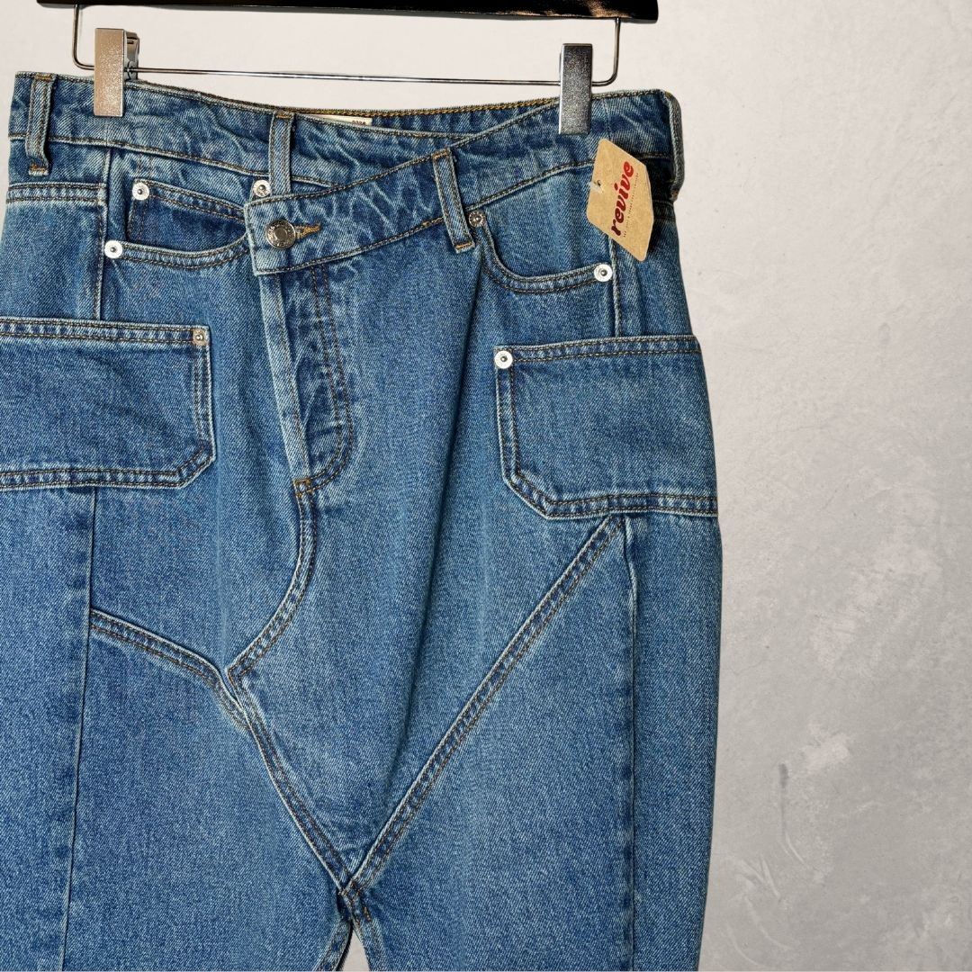 Zadig & Voltaire mid blue denim skirt 36