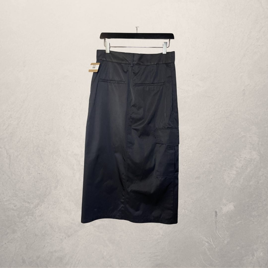 Zara black nylon skirt S