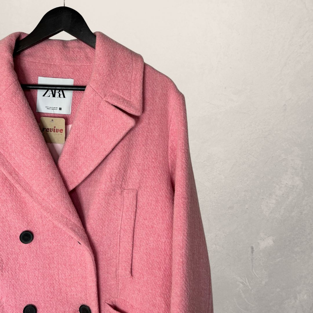 Zara pink midi coat S/M