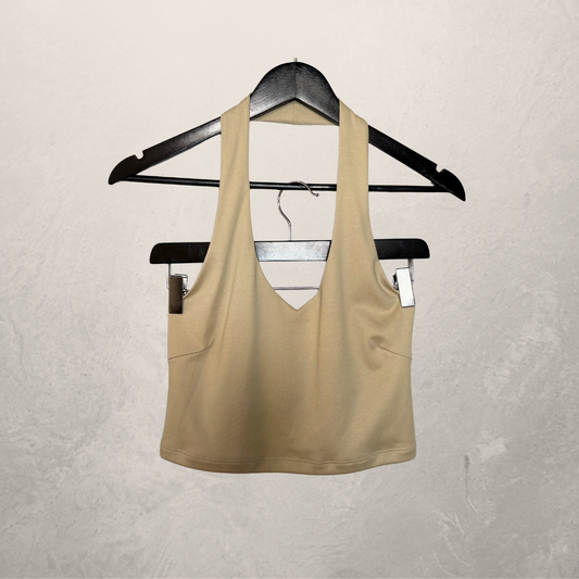 Zina haltertop 100% katoen beige S - van SESE