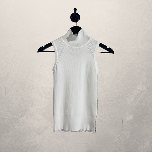 VINTAGE BURBERRY white sleeveless top S