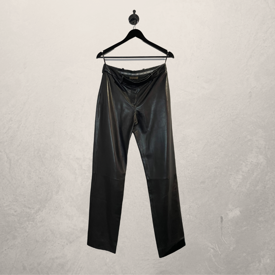 Vintage Loewe black leather pants EU36