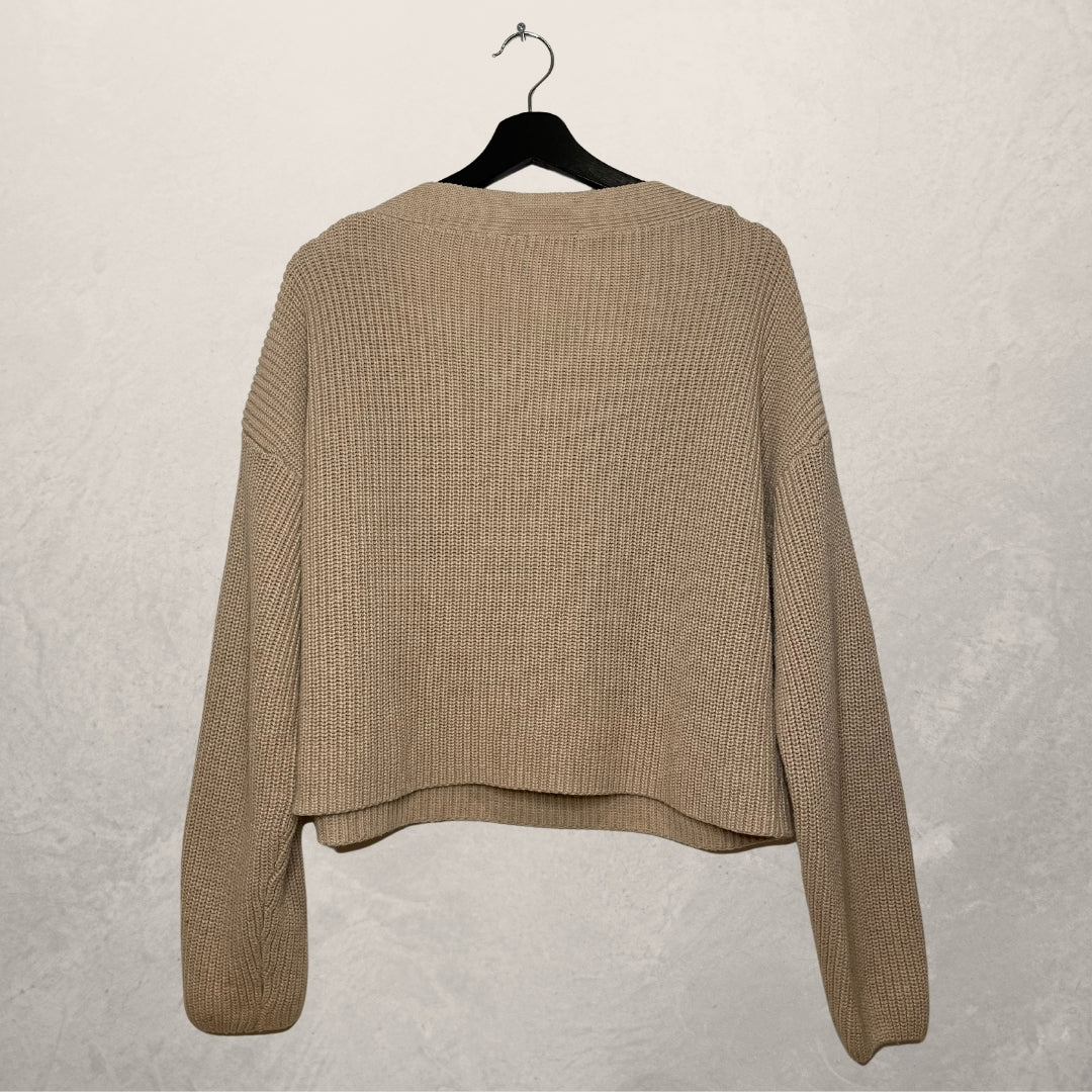 H&M beige gebreide trui MAAT MEDIUM