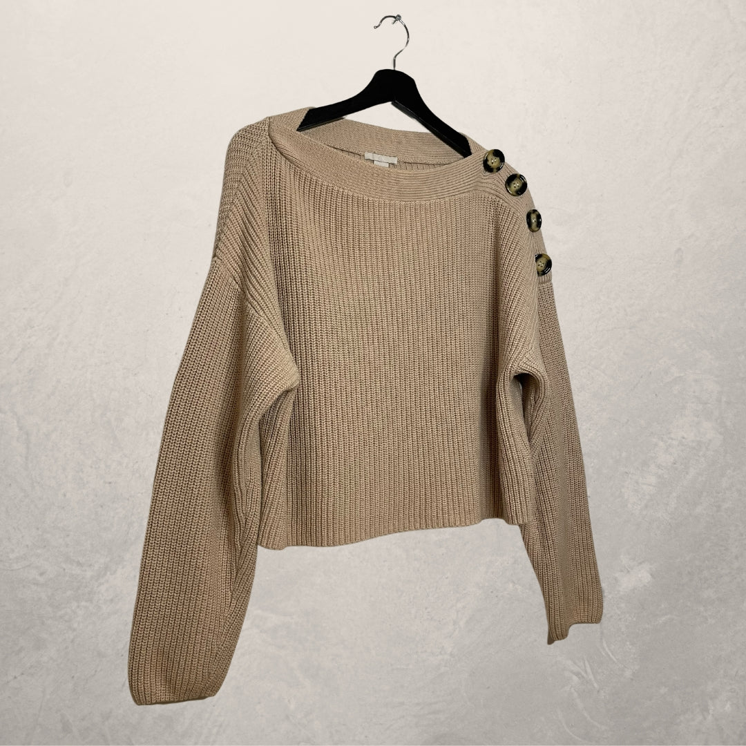 H&M beige knit jumper SIZE MEDIUM