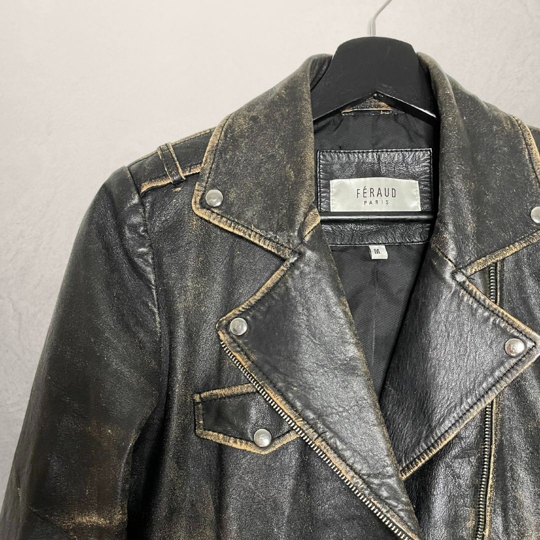 Feraud paris shop leather jacket