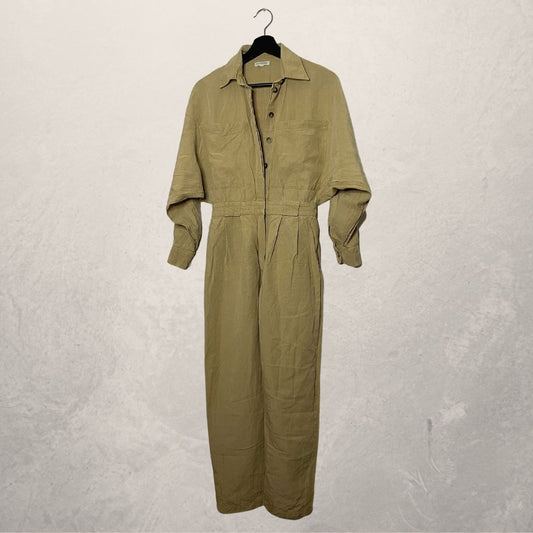 MASSIMO DUTTI tan cargo jumpsuit SIZE SMALL