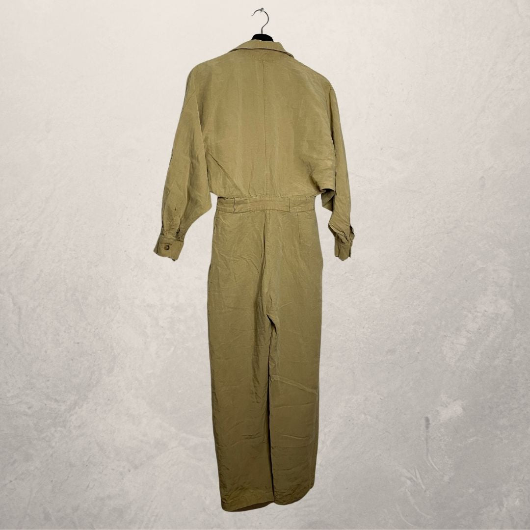 MASSIMO DUTTI tan cargo jumpsuit SIZE SMALL