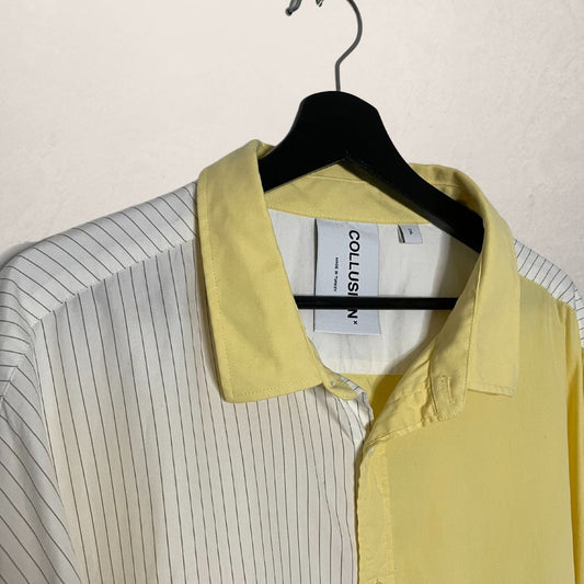 COLLUSION yellow patch button up top SIZE XL