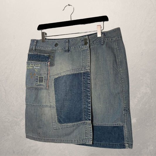 Vintage Diesel denim patch rok MAAT 30