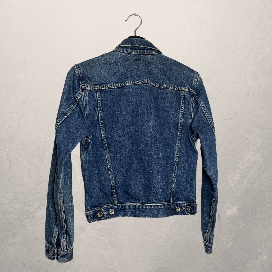 PEPE JEANS cropped fitted denim jacket SIZE M