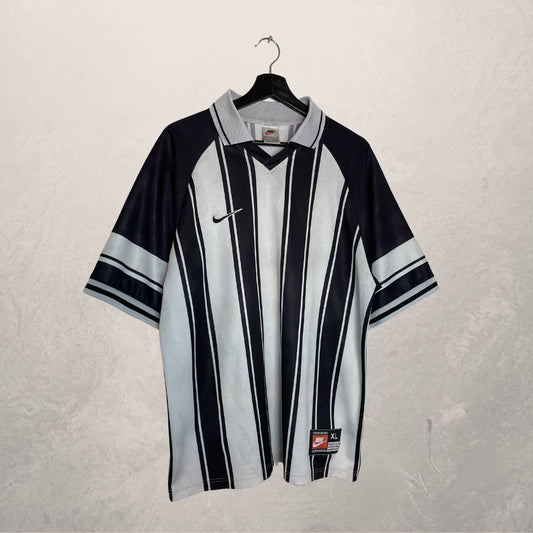 VINTAGE NIKE gestreept jersey overhemd MAAT XL